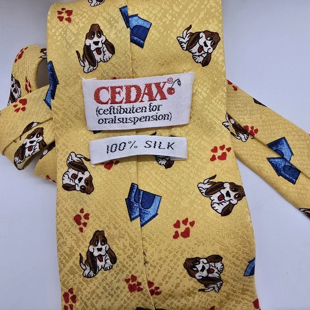 Silk Tie Dog Puppy, Bassett Hound Dog🐶Veterinarian, Fun Dog Tie‎